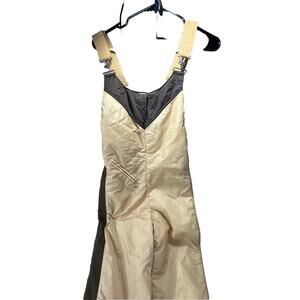 Obermeyer Snow Bib Insulated Overalls - Vintage Women Small Brown Brady Style